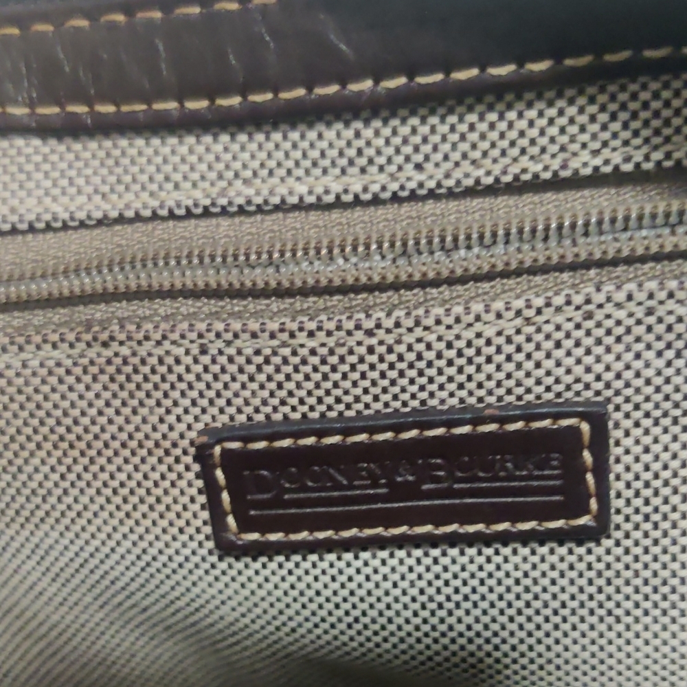 Dooney & Bourke Tan and Brown Monogram Shoulder Bag - Picture 3 of 8